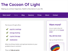 Tablet Screenshot of cocoonoflight.com